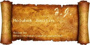 Holubek Jusztin névjegykártya